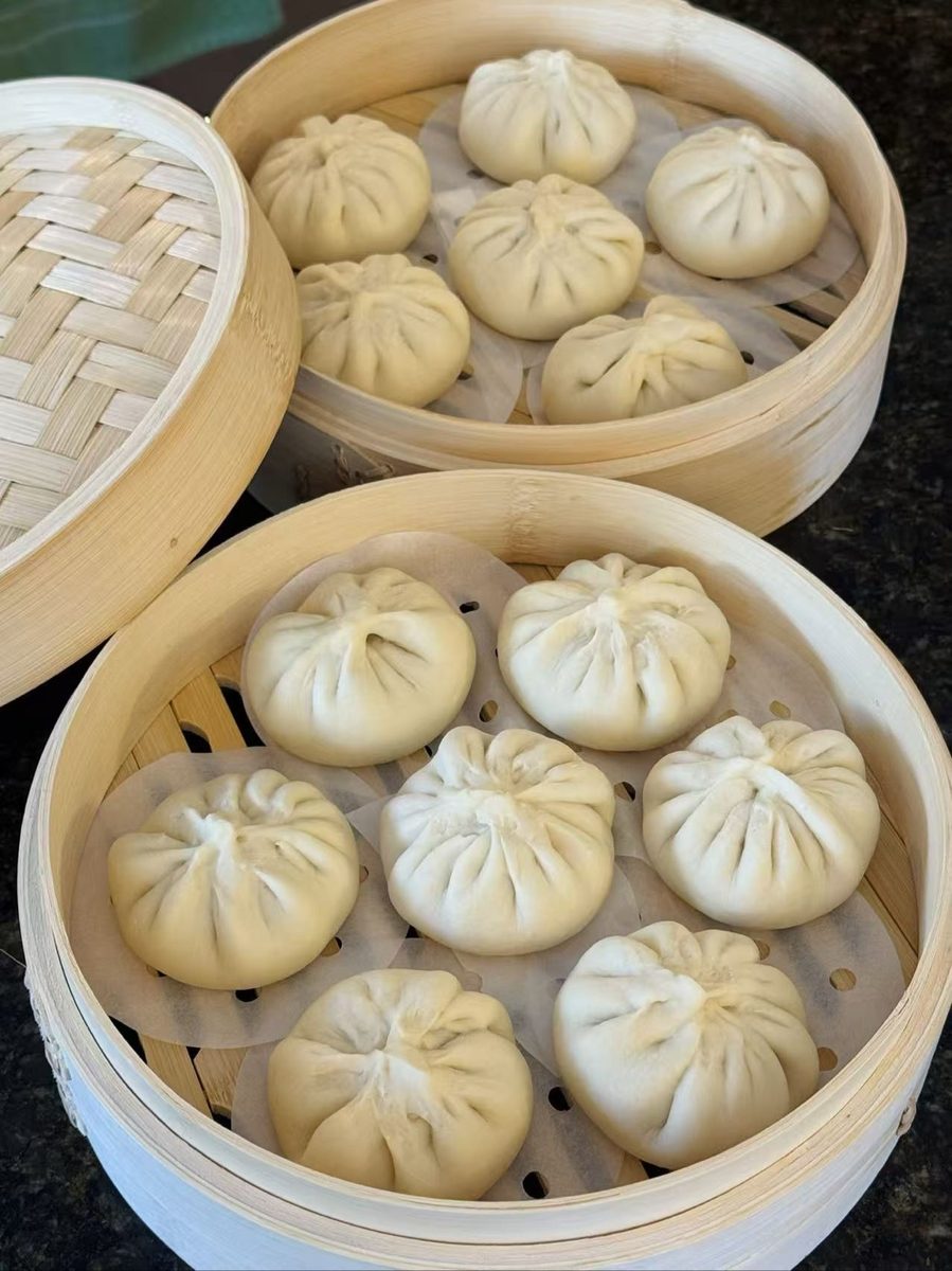 Handmade steamed buns fresh from the bamboo steamer